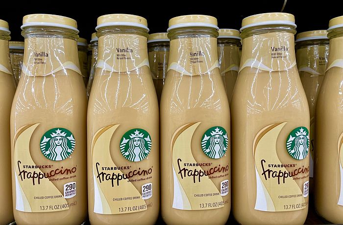How Long Do Frappuccinos Last - displayed bottled of Starbucks frappuccino